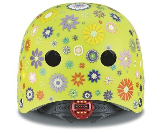 Шлем Globber с фонариком Цветы Зеленый 48-53см (XS/S) (507-106), изображение 2 Шлем Globber с фонариком Цветы Зеленый 48-53см (XS/S) (507-106), изображение 2
