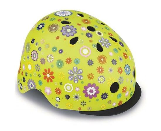 Шлем Globber с фонариком Цветы Зеленый 48-53см (XS/S) (507-106), изображение 3 Шлем Globber с фонариком Цветы Зеленый 48-53см (XS/S) (507-106), изображение 3