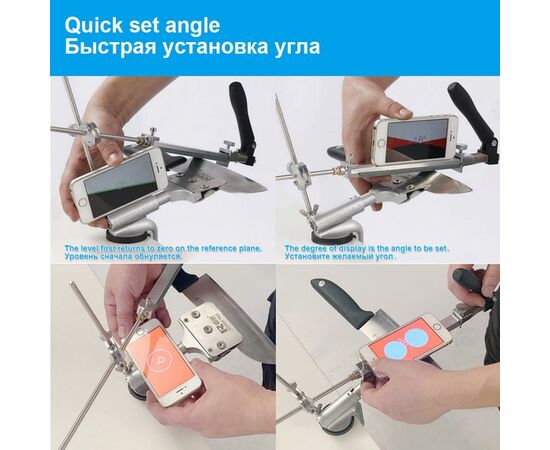 Точило Ruixin Touch Pro Steel V 2.0 + камни 4шт (30084), изображение 9 Точило Ruixin Touch Pro Steel V 2.0 + камни 4шт (30084), изображение 9