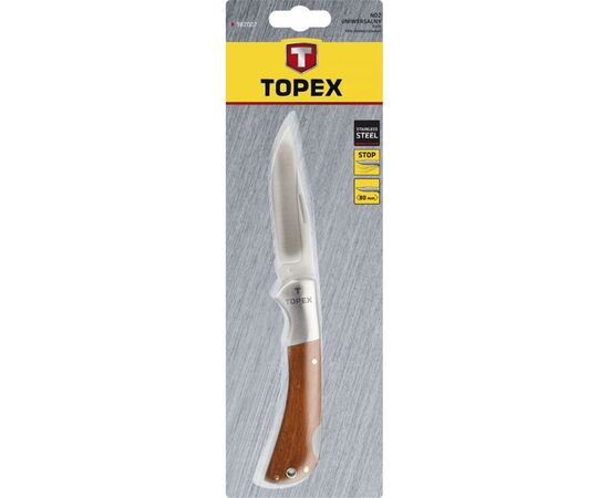 Нож Topex унiверсальний, лезо 80 мм, складний (98Z007), изображение 2 Нож Topex унiверсальний, лезо 80 мм, складний (98Z007), изображение 2