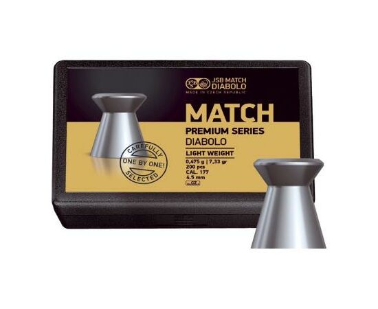 Пульки JSB Match Premium light 4.51мм, 0.5г (200шт) (1006-200)