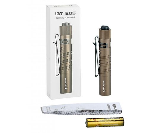 Фонарь Olight I3T EOS Desert Tan, изображение 7 Фонарь Olight I3T EOS Desert Tan, изображение 7