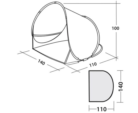 Палатка Easy Camp Ocean 50 Ocean Blue (928283), изображение 2 Палатка Easy Camp Ocean 50 Ocean Blue (928283), изображение 2