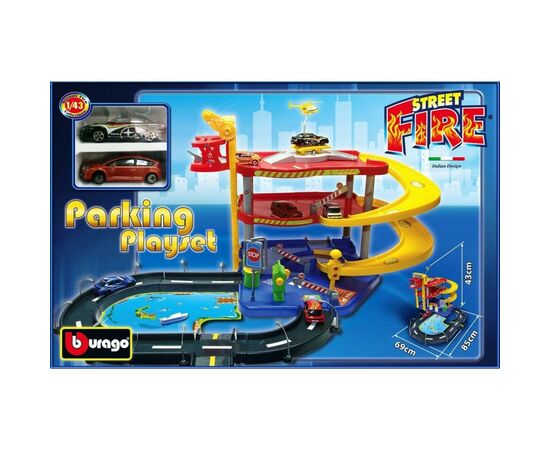 Игровой набор Bburago Гараж (3 уровня, 2 машинки 1:43) (18-30025), изображение 3 Игровой набор Bburago Гараж (3 уровня, 2 машинки 1:43) (18-30025), изображение 3