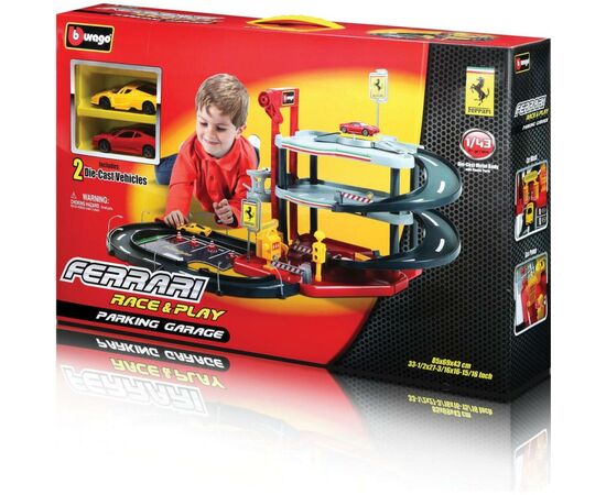Игровой набор Bburago Гараж Ferrari (3 уровня, 2 машинки 1:43) (18-31204), изображение 3 Игровой набор Bburago Гараж Ferrari (3 уровня, 2 машинки 1:43) (18-31204), изображение 3