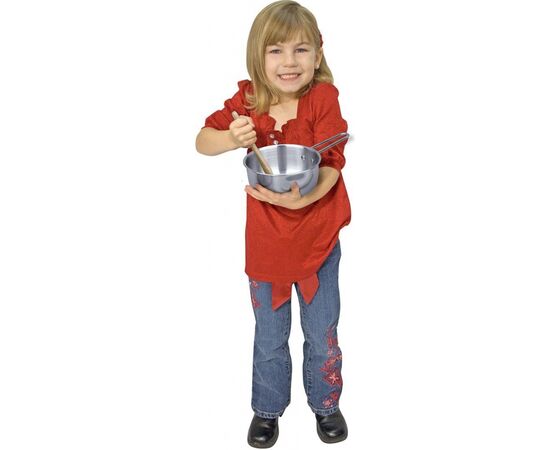 Игровой набор Melissa&Doug Pots & Pans Set посуда из нержавеющей стали (MD14265), изображение 3 Игровой набор Melissa&Doug Pots & Pans Set посуда из нержавеющей стали (MD14265), изображение 3