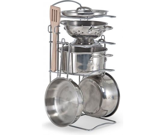 Ігровий набір Melissa&Doug Pots & Pans Set посуда из нержавеющей стали (MD14265)