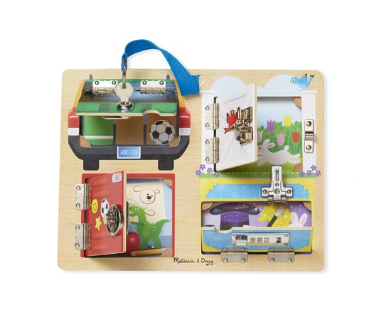 Игровой набор Melissa&Doug Деревянная доска с защелками и блокировкой (MD19540), изображение 2 Игровой набор Melissa&Doug Деревянная доска с защелками и блокировкой (MD19540), изображение 2