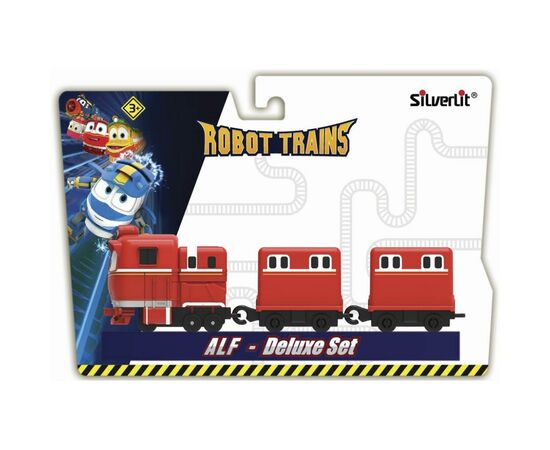 Игровой набор Silverlit Robot Trains Паровозик с двумя вагонами Альф (80180)