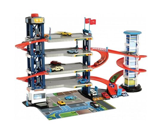 Игровой набор Dickie Toys Паркинг четырехэтажный с автомобилями и вертолетом (3749008)