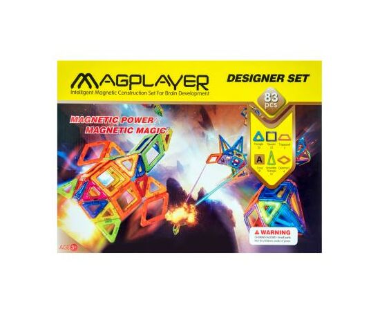 Конструктор Magplayer Набор 83 элемента (MPA-83), изображение 5 Конструктор Magplayer Набор 83 элемента (MPA-83), изображение 5