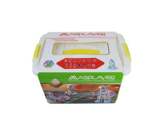 Конструктор Magplayer магнитный набор бокс 188 эл (MPT2-188), изображение 9 Конструктор Magplayer магнитный набор бокс 188 эл (MPT2-188), изображение 9