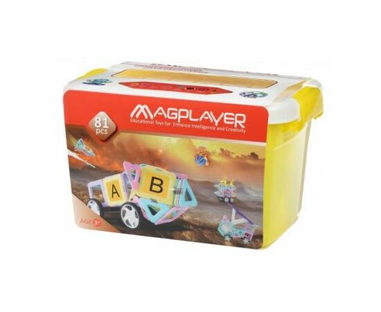 Конструктор Magplayer магнитный набор бокс 81 эл (MPT2-81)