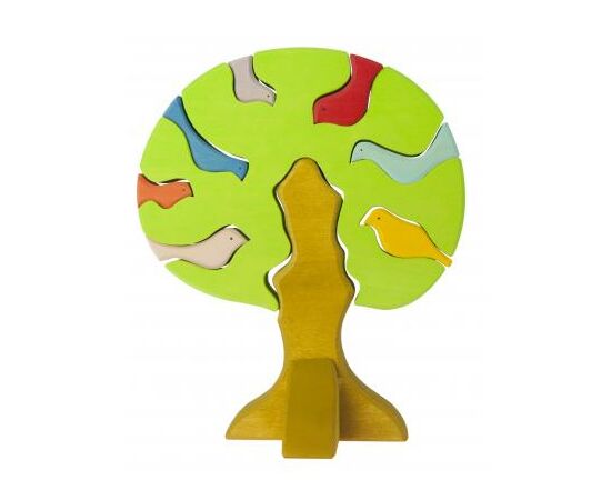 Конструктор Nic деревянный Дерево с птицами светлое (NIC523097), изображение 2 Конструктор Nic деревянный Дерево с птицами светлое (NIC523097), изображение 2