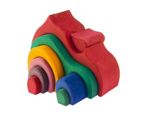 Конструктор Nic деревянный Дом Габли большой красный (NIC523030), изображение 2 Конструктор Nic деревянный Дом Габли большой красный (NIC523030), изображение 2