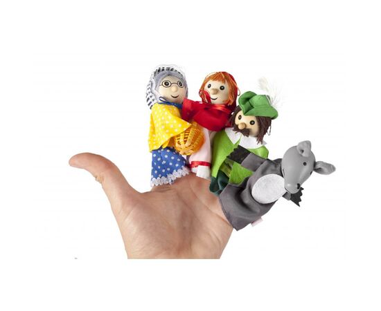 Игровой набор Goki Набор кукол для зажима театра Красная шапочка (51898G), изображение 2 Игровой набор Goki Набор кукол для зажима театра Красная шапочка (51898G), изображение 2