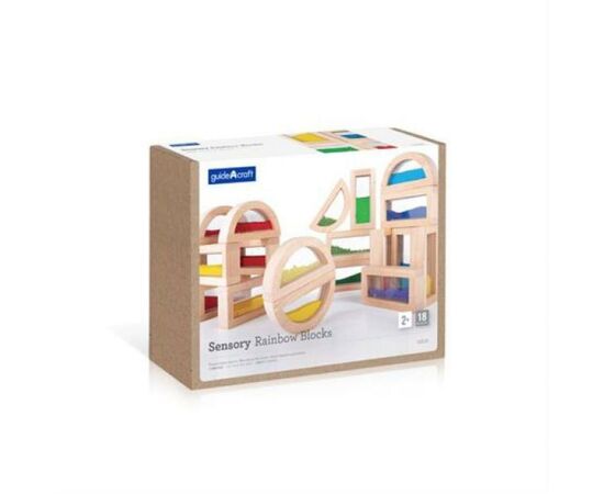 Игровой набор Guidecraft стандартных блоков Сенсорная радуга 18 эл. (G3020)