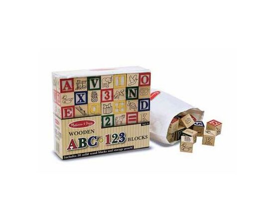 Кубики Melissa&Doug Деревянная азбука/цифры (MD1900)