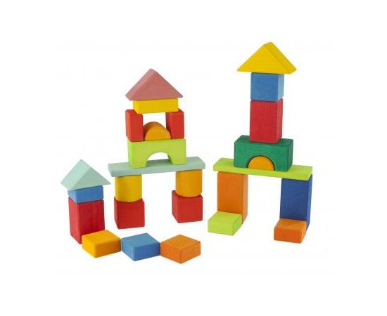 Конструктор Nic деревянный Цветной замок 27 эл. (NIC523292), зображення 4 Конструктор Nic деревянный Цветной замок 27 эл. (NIC523292), зображення 4