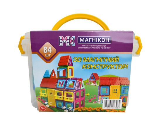 Конструктор Магнікон 84 детали Plastic box (МK-84), изображение 3 Конструктор Магнікон 84 детали Plastic box (МK-84), изображение 3