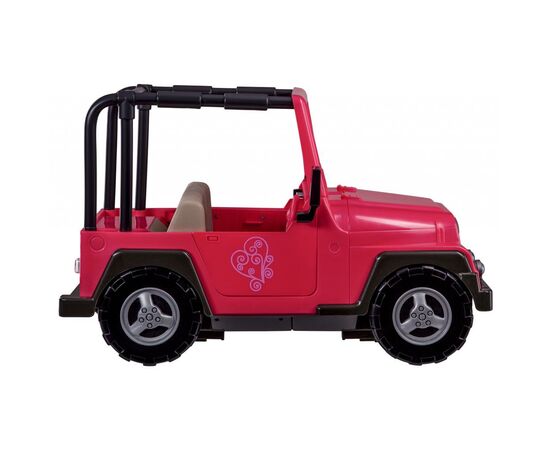 Аксессуар к кукле Our Generation Розовый джип с черной рамкой (BD37277Z), изображение 3 Аксессуар к кукле Our Generation Розовый джип с черной рамкой (BD37277Z), изображение 3