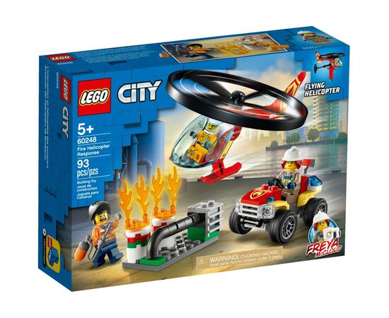 Конструктор LEGO City Fire Пожарный спасательный вертолёт 93 детали (60248)