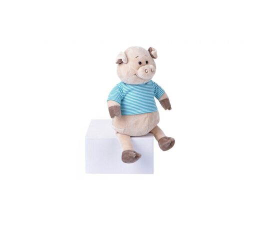 М'яка іграшка Same Toy Свинка в тельняшке (голубой) 35 см (THT715), зображення 2 М'яка іграшка Same Toy Свинка в тельняшке (голубой) 35 см (THT715), зображення 2