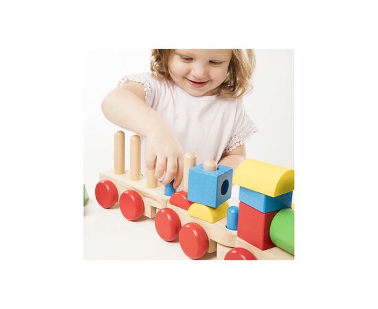Развивающая игрушка Melissa&Doug Поезд из кубиков (MD572), изображение 4 Развивающая игрушка Melissa&Doug Поезд из кубиков (MD572), изображение 4