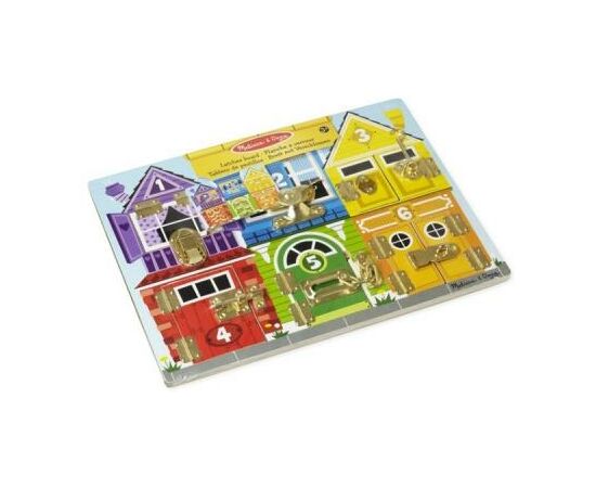 Развивающая игрушка Melissa&Doug Деревянная доска с задвижками (MD13785), изображение 2 Развивающая игрушка Melissa&Doug Деревянная доска с задвижками (MD13785), изображение 2