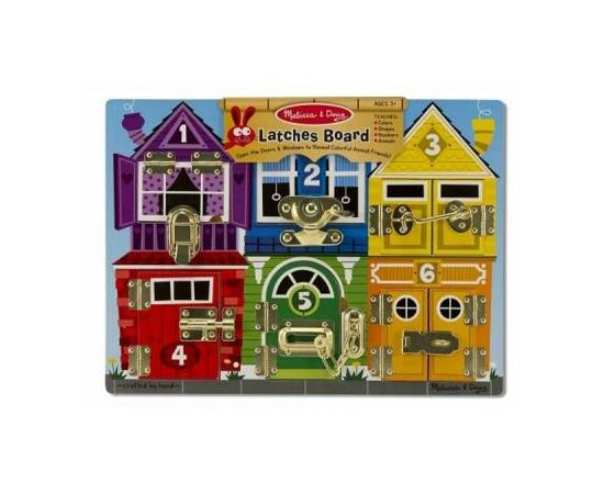 Розвиваюча іграшка Melissa&Doug Деревянная доска с задвижками (MD13785)
