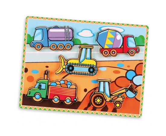 Розвиваюча іграшка Viga Toys Рамка-вкладыш Спецмашины (56439)