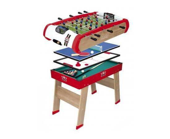 Настольная игра Smoby Деревянный полупрофессиональный стол Power Play 4 в 1 120х90 (640001)
