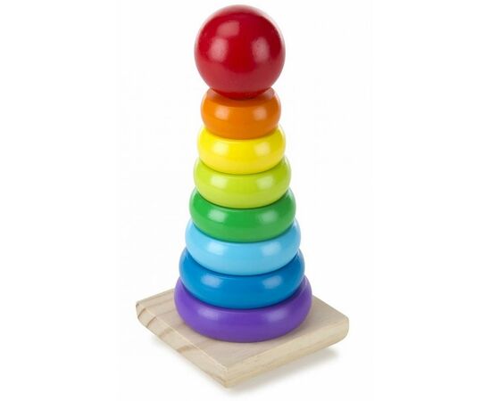 Развивающая игрушка Melissa&Doug Радужная пирамидка (MD10576), изображение 2