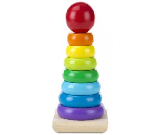 Развивающая игрушка Melissa&Doug Радужная пирамидка (MD10576), изображение 3