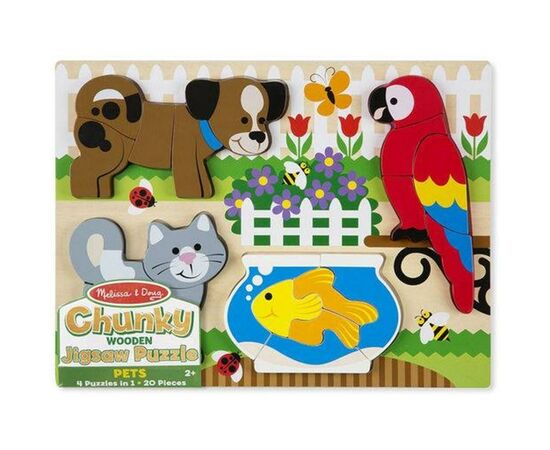 Розвиваюча іграшка Melissa&Doug Формовий пазл Домашні тварини (MD11890)