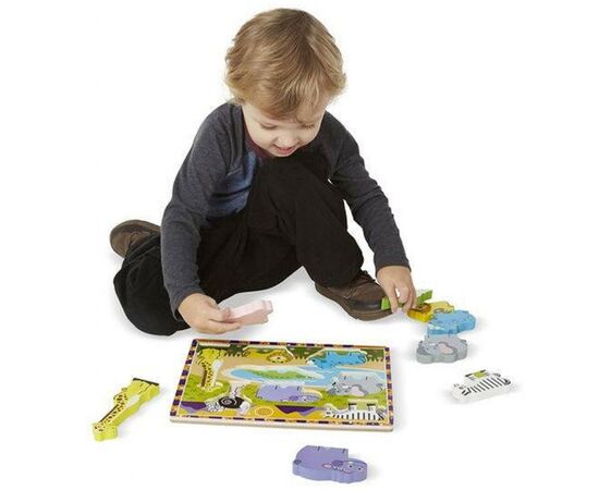 Развивающая игрушка Melissa&Doug Формовой пазл Сафари (MD13722), изображение 3 Развивающая игрушка Melissa&Doug Формовой пазл Сафари (MD13722), изображение 3