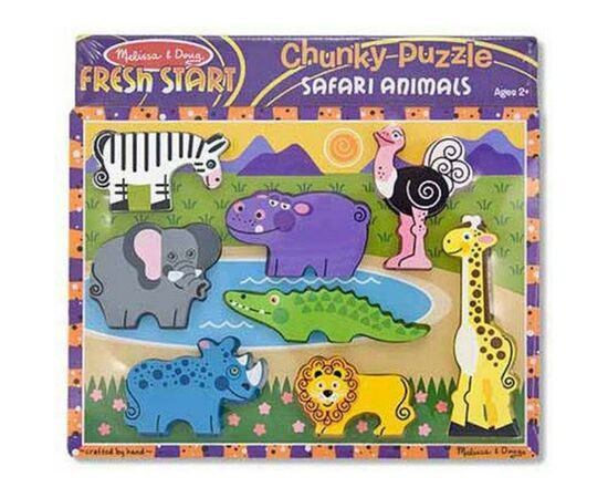 Розвиваюча іграшка Melissa&Doug Формовий пазл Сафарі (MD13722)