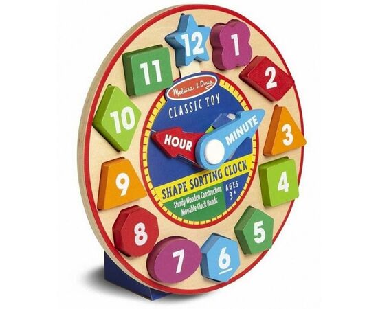 Розвиваюча іграшка Melissa&Doug Годинник-сортер (MD18593), зображення 2 Розвиваюча іграшка Melissa&Doug Годинник-сортер (MD18593), зображення 2