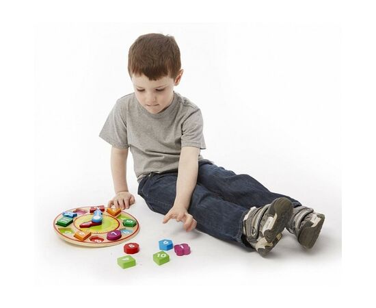 Розвиваюча іграшка Melissa&Doug Годинник-сортер (MD18593), зображення 4 Розвиваюча іграшка Melissa&Doug Годинник-сортер (MD18593), зображення 4