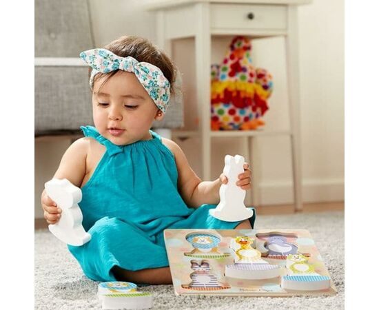 Развивающая игрушка Melissa&Doug Формовой пазл-качалка Сафари (MD1886), изображение 4 Развивающая игрушка Melissa&Doug Формовой пазл-качалка Сафари (MD1886), изображение 4