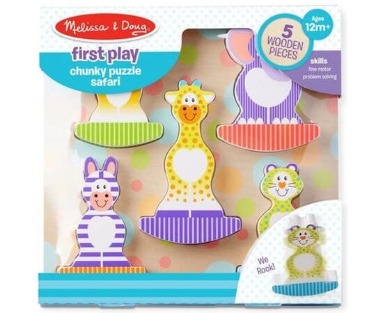 Розвиваюча іграшка Melissa&Doug Формовий пазл Сафарі (MD1886)