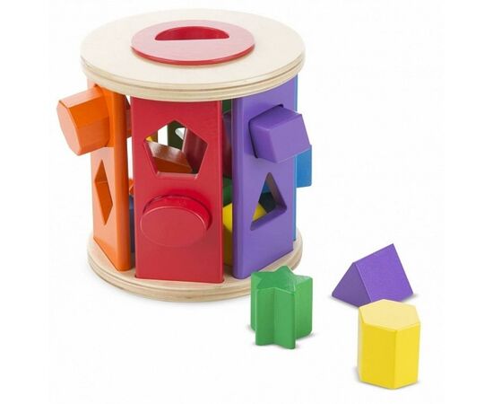 Развивающая игрушка Melissa&Doug Деревянный сортер-крутилка (MD19041), изображение 2