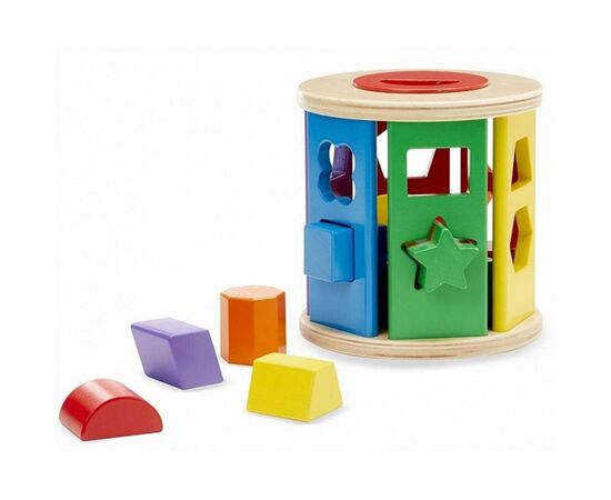 Развивающая игрушка Melissa&Doug Деревянный сортер-крутилка (MD19041), изображение 3