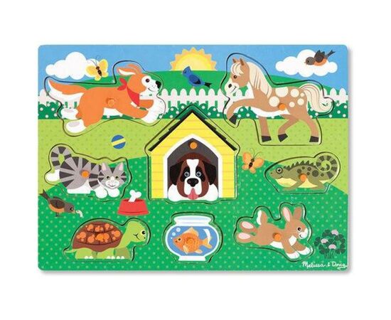 Развивающая игрушка Melissa&Doug Рамка-вкладыш Домашние животные 8 эл (MD19053), изображение 2 Развивающая игрушка Melissa&Doug Рамка-вкладыш Домашние животные 8 эл (MD19053), изображение 2