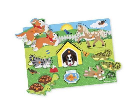 Развивающая игрушка Melissa&Doug Рамка-вкладыш Домашние животные 8 эл (MD19053), изображение 3 Развивающая игрушка Melissa&Doug Рамка-вкладыш Домашние животные 8 эл (MD19053), изображение 3
