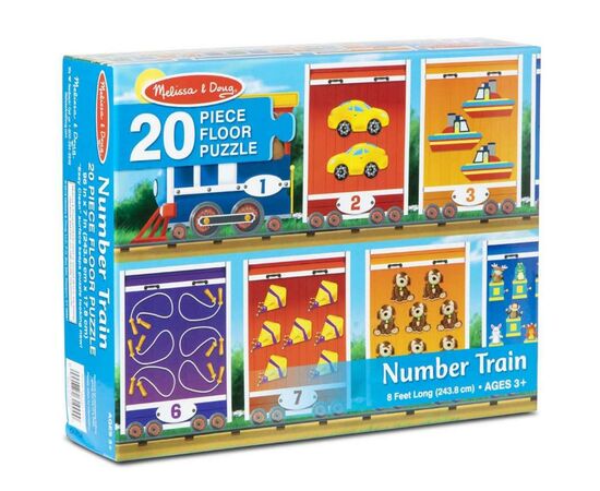 Пазл Melissa&Doug Мега "Номера вагонов", 20 элементов (MD31000), изображение 4 Пазл Melissa&Doug Мега "Номера вагонов", 20 элементов (MD31000), изображение 4
