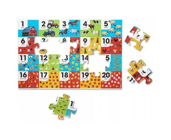 Пазл Melissa&Doug Мега "Числа - Ферма", 24 элемента (MD31002), изображение 2 Пазл Melissa&Doug Мега "Числа - Ферма", 24 элемента (MD31002), изображение 2