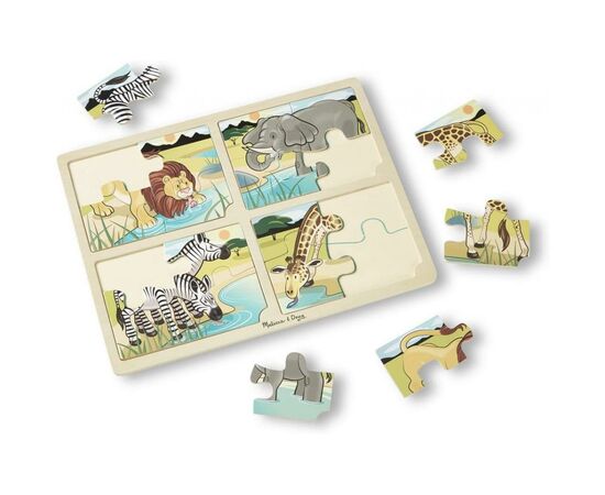 Пазл Melissa&Doug Мега 4 в 1 "Сафари" (MD9366), изображение 2 Пазл Melissa&Doug Мега 4 в 1 "Сафари" (MD9366), изображение 2