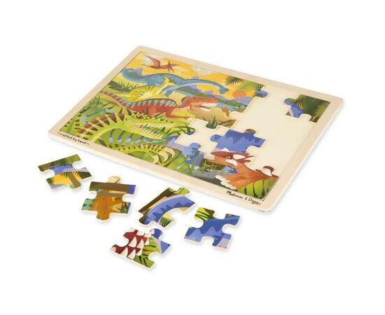 Пазл Melissa&Doug в рамке Динозавры, 24 элемента (MD19066), изображение 2 Пазл Melissa&Doug в рамке Динозавры, 24 элемента (MD19066), изображение 2