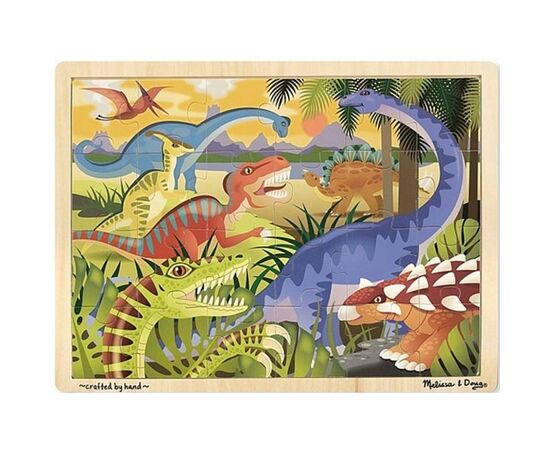 Пазл Melissa&Doug в рамке Динозавры, 24 элемента (MD19066)